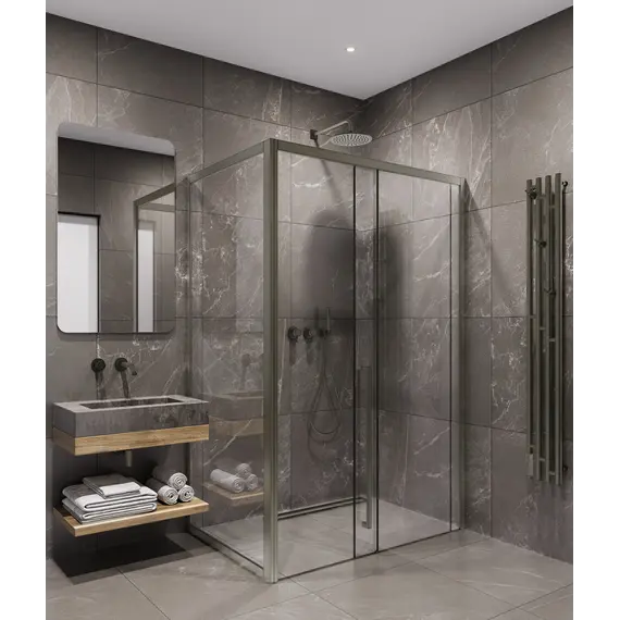 Timo душевое ограждение TDSS-/13C-8L/R, раздвиж , проф никель