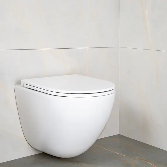 Унитаз подвесной AVS Атлант безободковый, белый