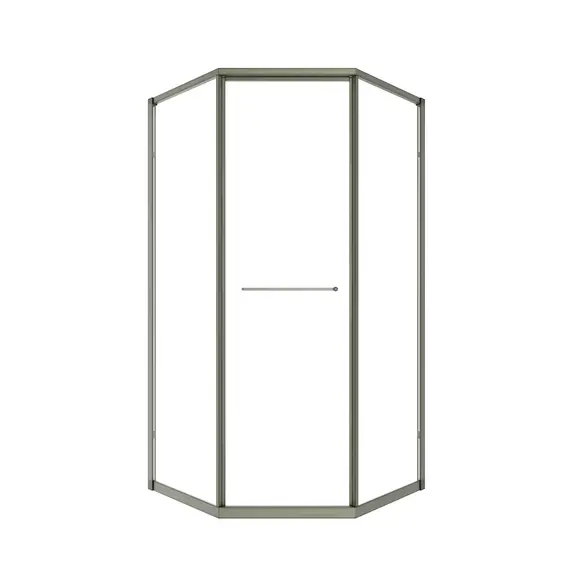 Timo Душевой угол TTSS-100/13C-8L/R , раздвиж ,проф никель, стекло проз 8 мм