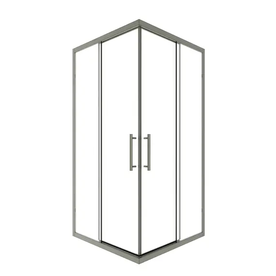 Timo Душевой угол TKSS-90-100/13C-8, раздвиж , проф никель, стекло проз 8 мм