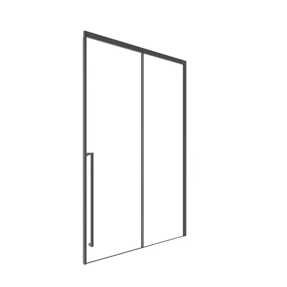 Timo Душевая дверь TDSS-/03C-8L/R, раздвиж , проф черный, стекло проз 8 мм
