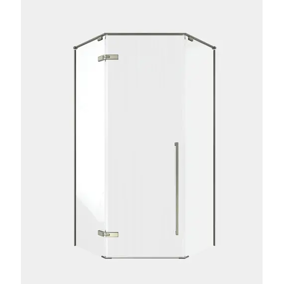 Timo Душевой угол TTSSP-90-100/13C-8, распаш , проф никель, стекло проз 8 мм