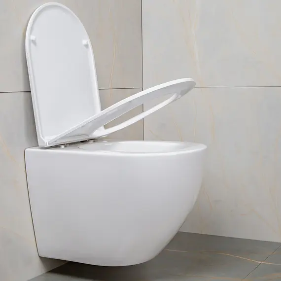 Унитаз подвесной AVS Метрополь безободковый, белый