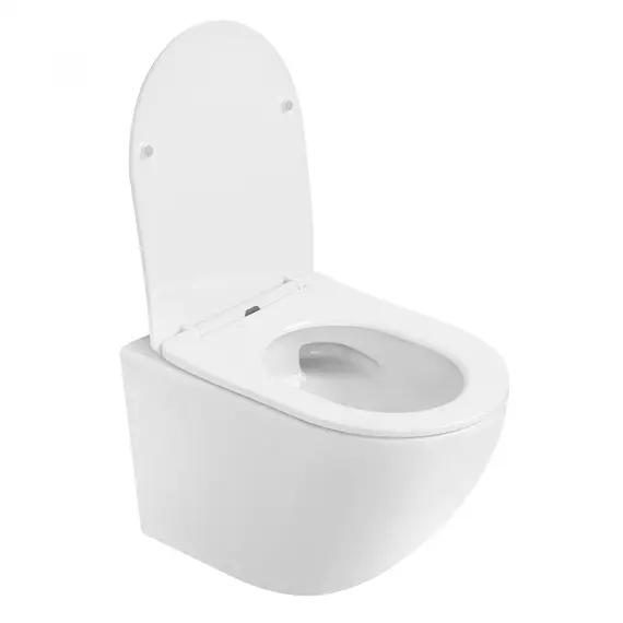 Комплект подвесной унитаз ABBER Bequem AC1100T белый с инсталляцией AC0105 и кнопкой никель