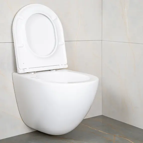 Унитаз подвесной AVS Атлант безободковый, белый