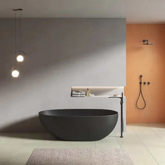 Акриловая ванна AVS Магия 180x85 черная матовая