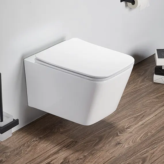 Унитаз подвесной AVS Вектор безободковый, белый