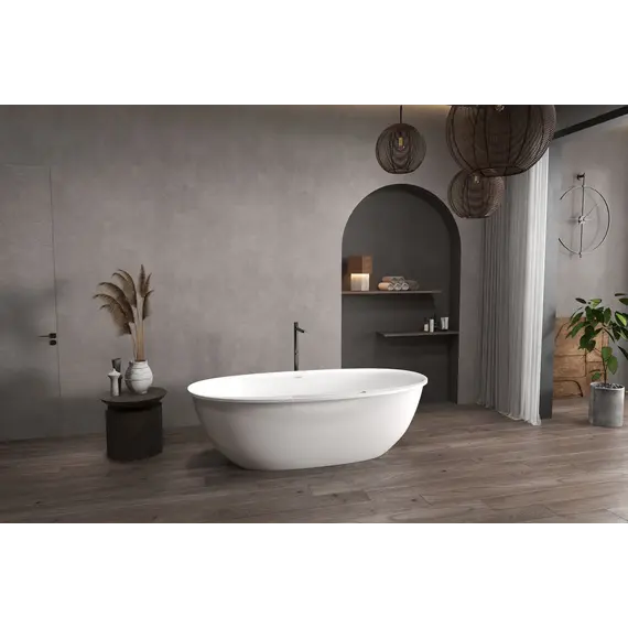 Ванна из искусственного камня ABBER Stein AS9631 белая матовая