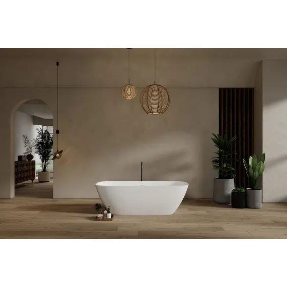 Ванна из искусственного камня ABBER Stein AS9632 белая матовая