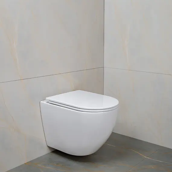 Унитаз подвесной AVS Метрополь безободковый, белый