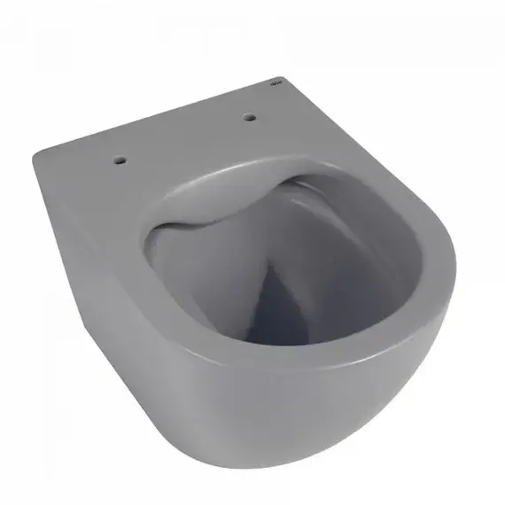 Унитаз ABBER Bequem AC1101TMG подвесной серый матовый, безободковый, смыв торнадо