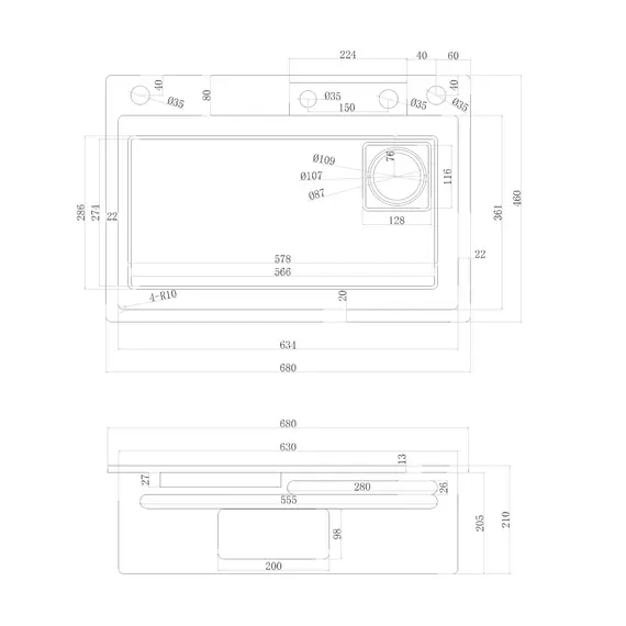 Кухонная мойка ABBER Wasser Kreis AF2194G золото матовое