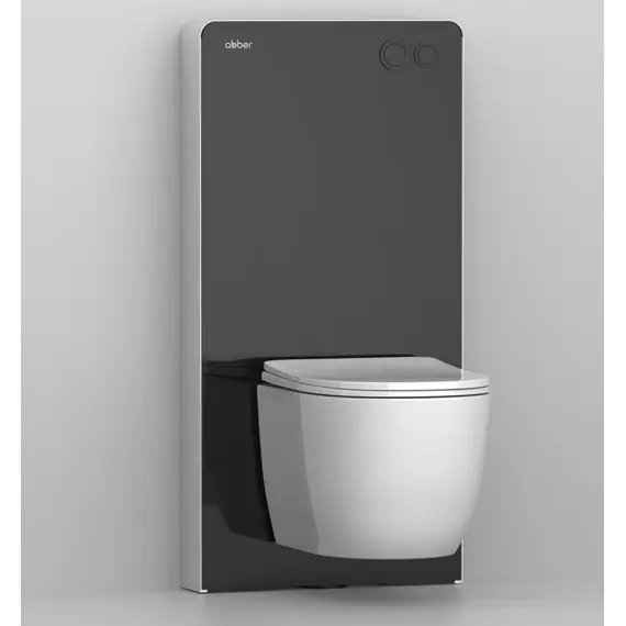 Инсталляционный модуль внешнего монтажа ABBER AC0107MB для подвесного унитаза, черный