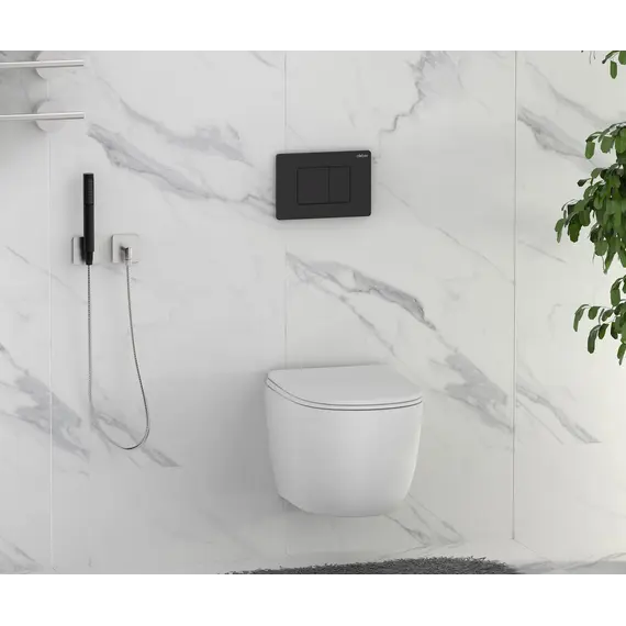 Кнопка смыва сенсорная ABBER AC0122SMB черная матовая