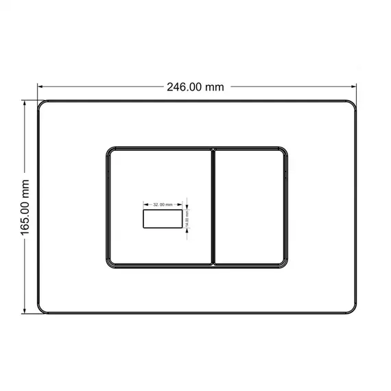Кнопка смыва сенсорная ABBER AC0122S хром глянцевый