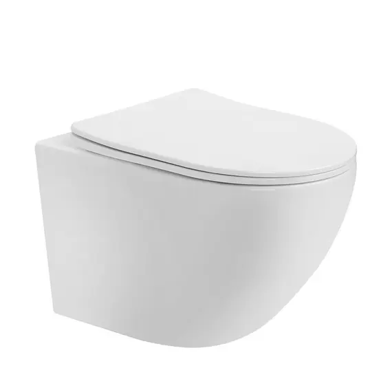 Комплект подвесной унитаз ABBER Bequem AC1100T белый с инсталляцией AC0105 и кнопкой черный матовый