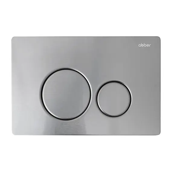 Комплект подвесной унитаз ABBER Rechteck AC1201 белый с инсталляцией AC0105 и кнопкой матовый хром