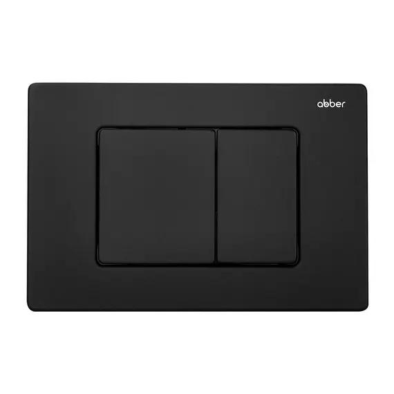 Комплект подвесной унитаз ABBER Rechteck AC1201MB черный матовый с инсталляцией AC0105 и кнопкой черный матовый