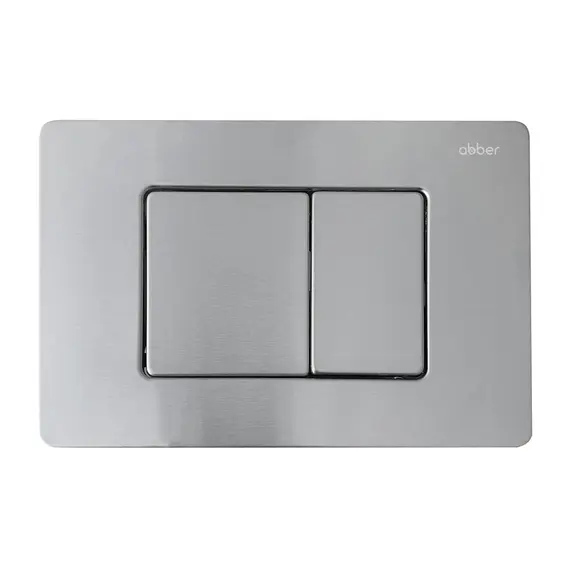 Комплект подвесной унитаз ABBER Rechteck AC1201MB черный матовый с инсталляцией AC0105 и кнопкой матовый хром