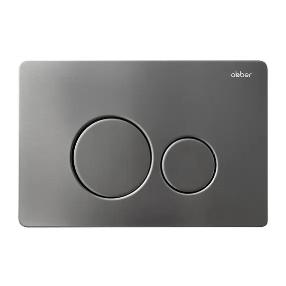 Комплект подвесной унитаз ABBER Rechteck AC1201MB черный матовый с инсталляцией AC0105 и кнопкой матовый хром