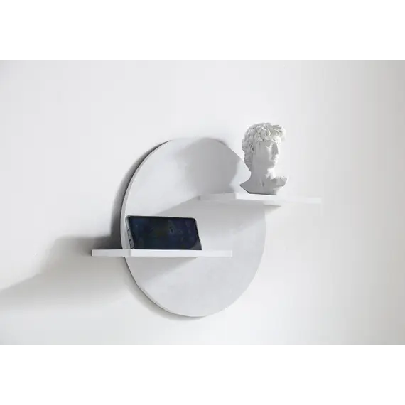 Полочка для ванной комнаты ABBER Stein AS1656 белая матовая