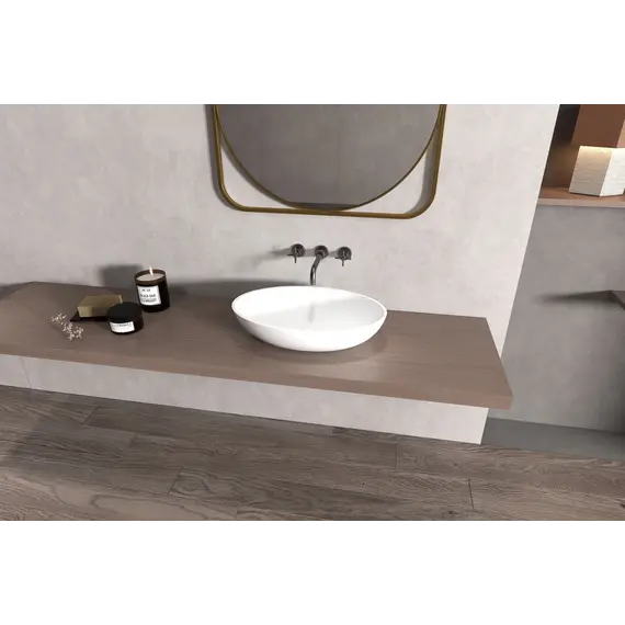 Раковина накладная ABBER Stein AS2635 белая матовая