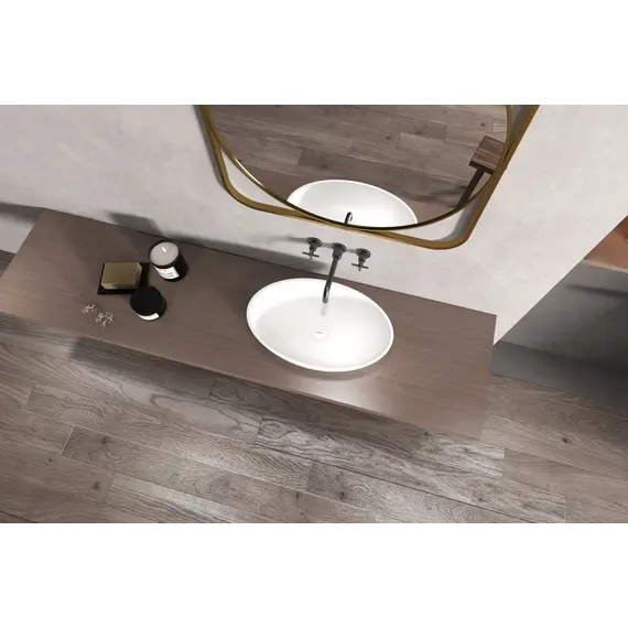 Раковина накладная ABBER Stein AS2635 белая матовая