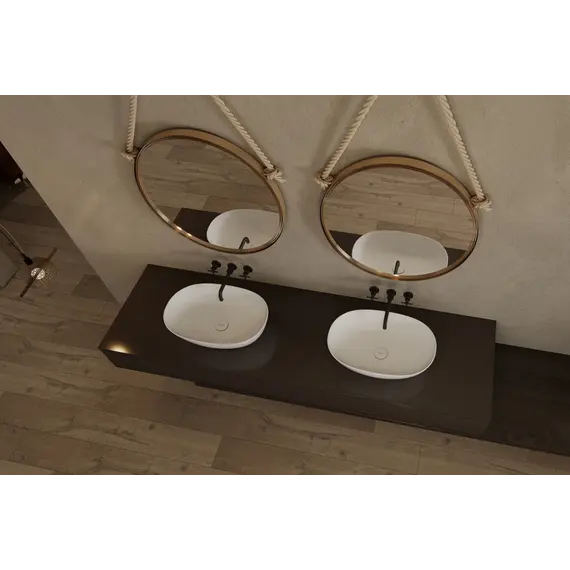 Раковина накладная ABBER Stein AS2636 белая матовая