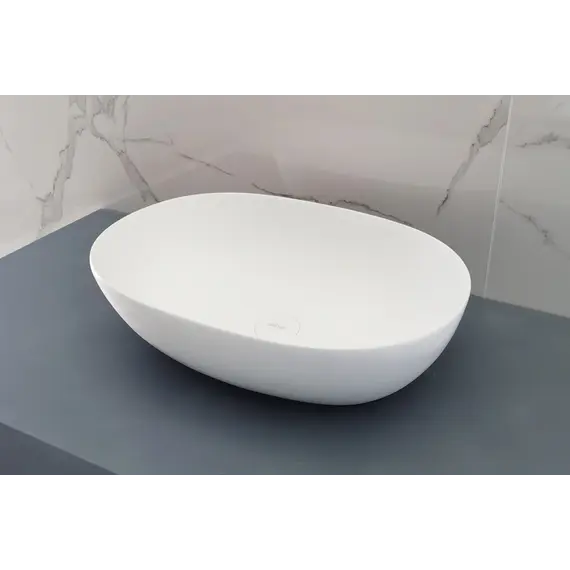 Раковина накладная ABBER Stein AS2636 белая матовая