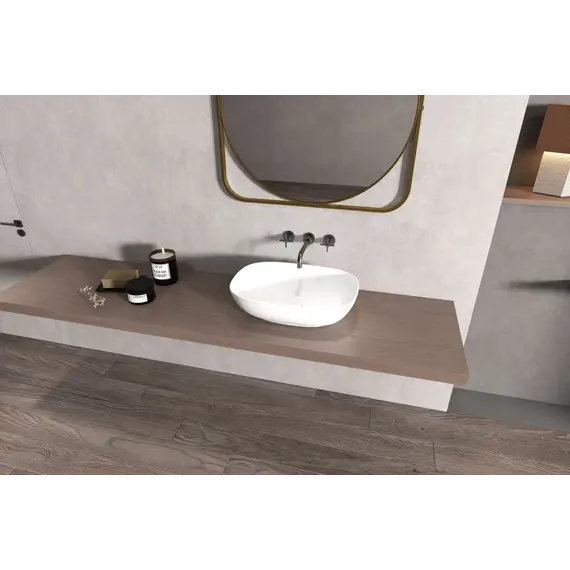 Раковина накладная ABBER Stein AS2637 белая матовая