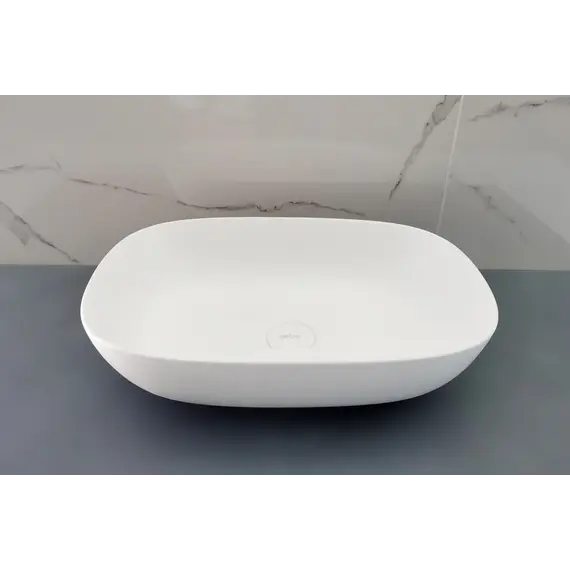 Раковина накладная ABBER Stein AS2637 белая матовая