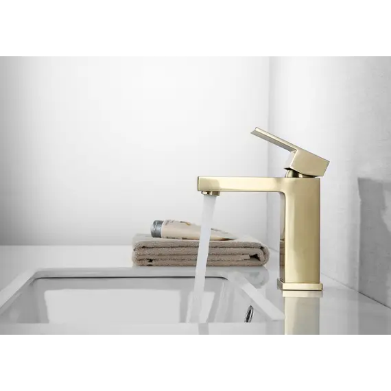 Смеситель ABBER Daheim AF8210G для раковины, золото матовое