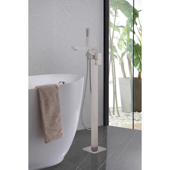 Смеситель ABBER Daheim AF8215SP напольный для ванны с душем, сатин