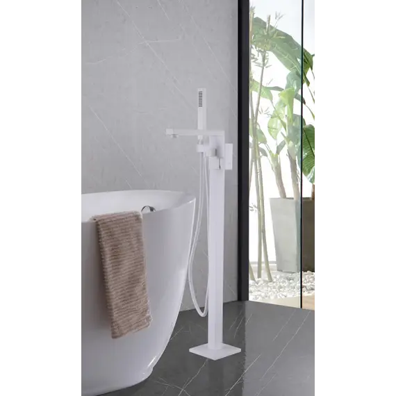 Смеситель ABBER Daheim AF8215W напольный, белый матовый