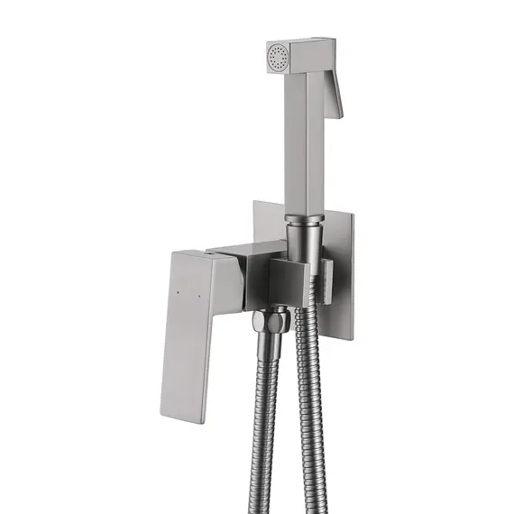 Смеситель ABBER Daheim AF8226SP с гигиеническим душем, сатин