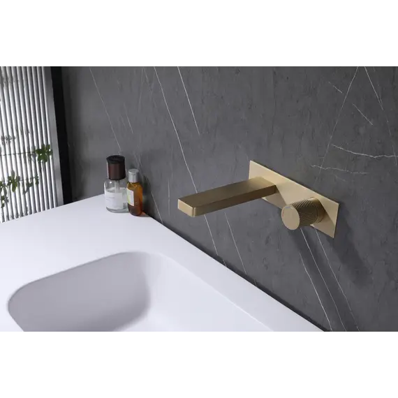 Смеситель ABBER Rund AF8712G для раковины скрытого монтажа, золото матовое