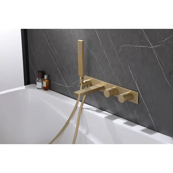 Смеситель ABBER Rund AF8730G для ванны скрытого монтажа, золото матовое
