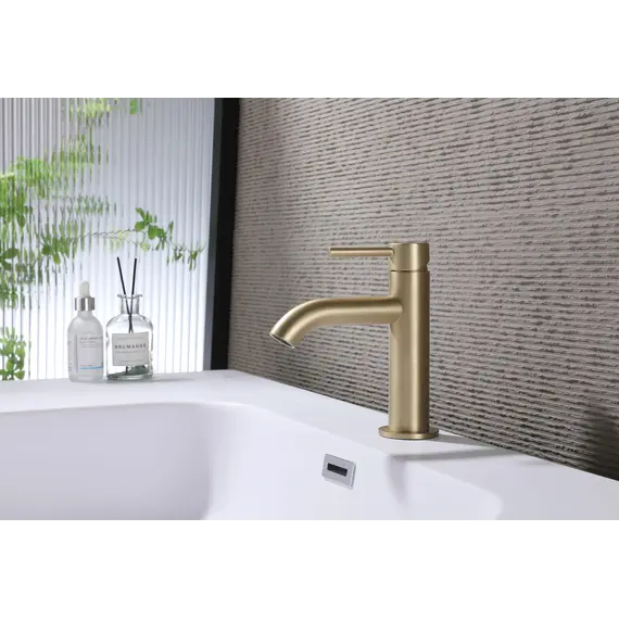 Смеситель ABBER Wasser Kreis AF8110G для раковины, золото матовое