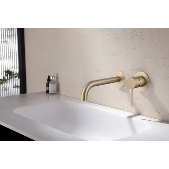 Смеситель ABBER Wasser Kreis AF8112G для раковины скрытого монтажа, золото матовое