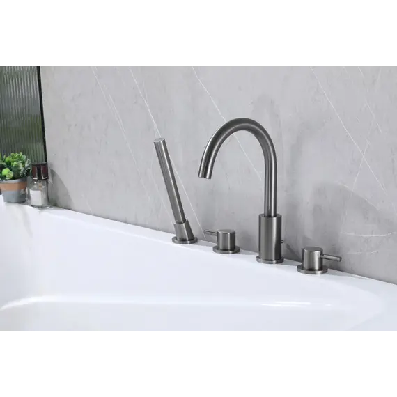 Смеситель ABBER Wasser Kreis AF8113NG на борт ванны, никель