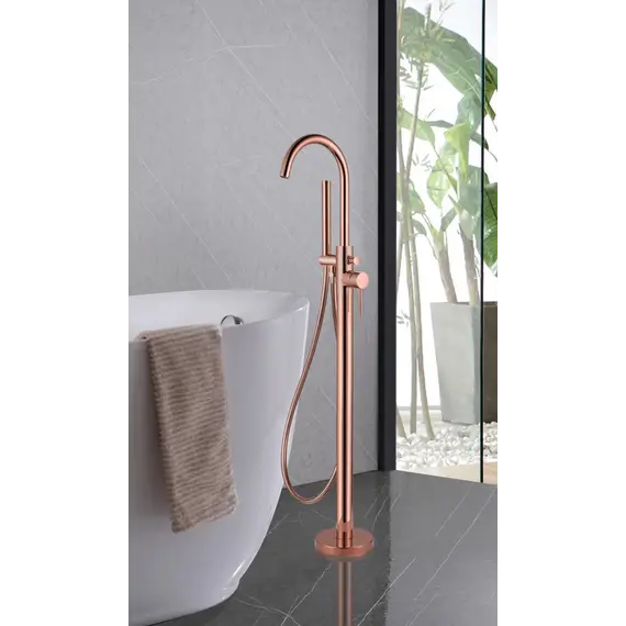 Смеситель ABBER Wasser Kreis AF8115RGN напольный для ванны, розовое золото