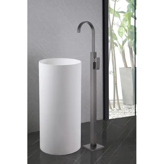 Смеситель ABBER Wasserfall AF8640NG напольный для раковины, никель