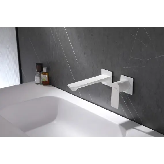 Смеситель ABBER Weiss Insel AF8082FW для раковины скрытого монтажа, белый матовый