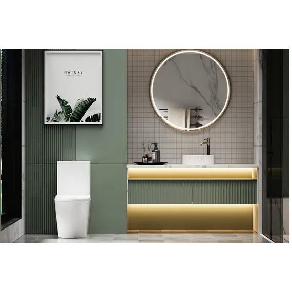 Унитаз ABBER Bequem AC1112T компакт белый, безободковый, смыв торнадо