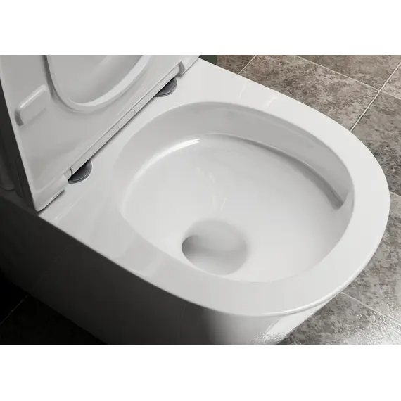 Унитаз ABBER Bequem AC1112T компакт белый, безободковый, смыв торнадо