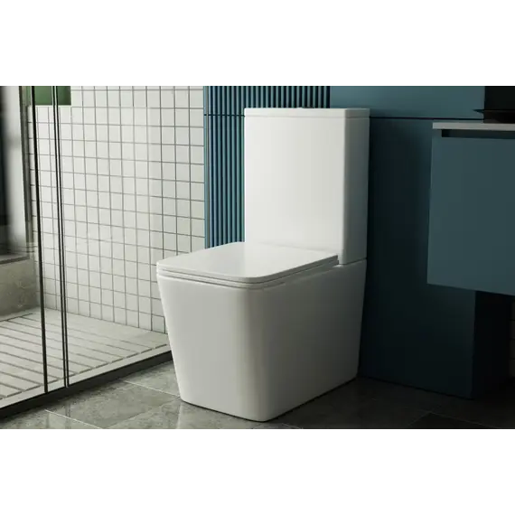 Унитаз ABBER Rechteck AC1210T компакт белый, безободковый, смыв торнадо