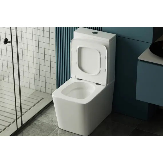 Унитаз ABBER Rechteck AC1210T компакт белый, безободковый, смыв торнадо