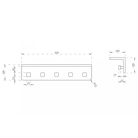 Вешалка с полкой ABBER Stein AS1651MB черная матовая