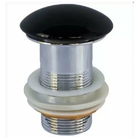 Донный клапан для раковины CeramaLux RD018 чёрный без прелива