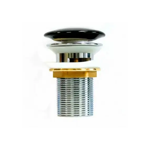 Донный клапан для раковины CeramaLux RD018 чёрный без прелива